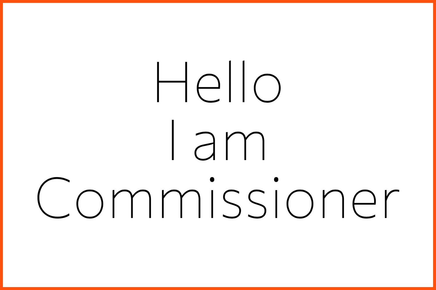 Commissioner font.