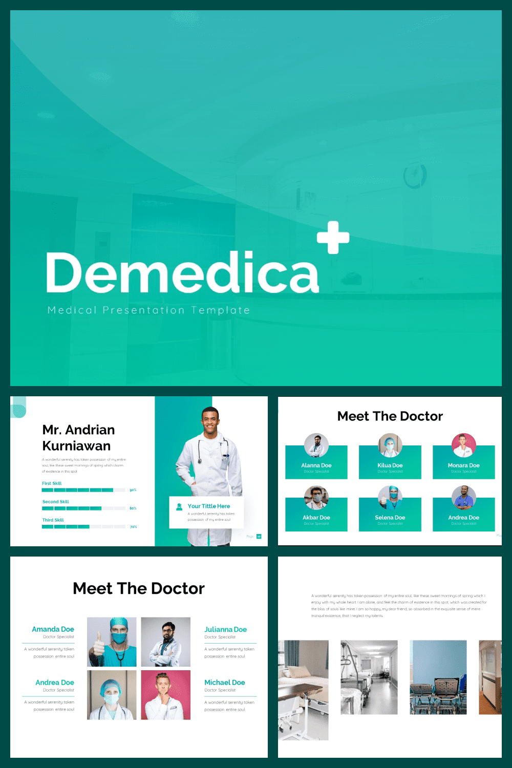 Demedica medical powerpoint template.