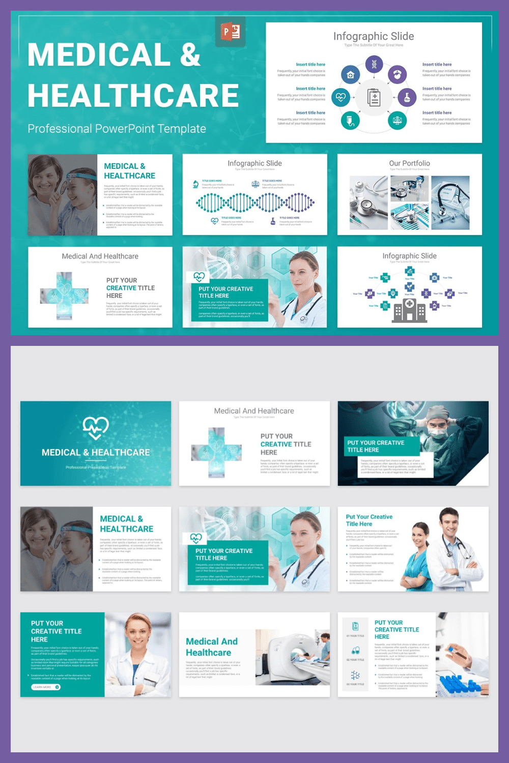 Medical and healthcare powerpoint template.