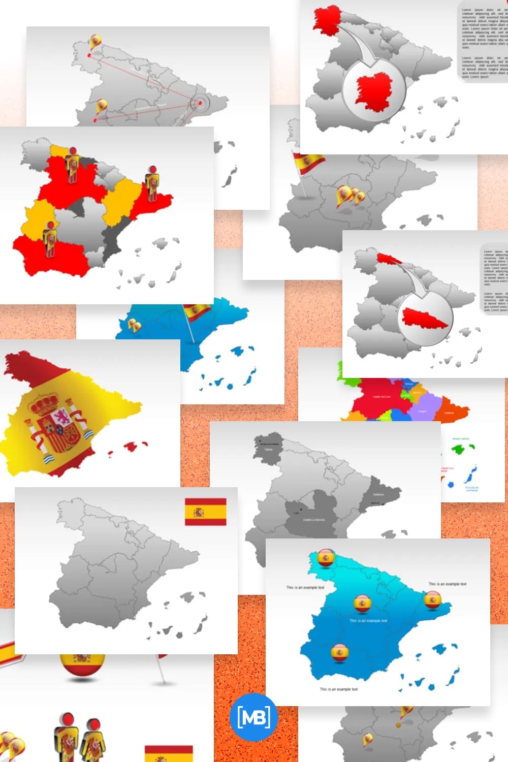 Spain powerpoint map.