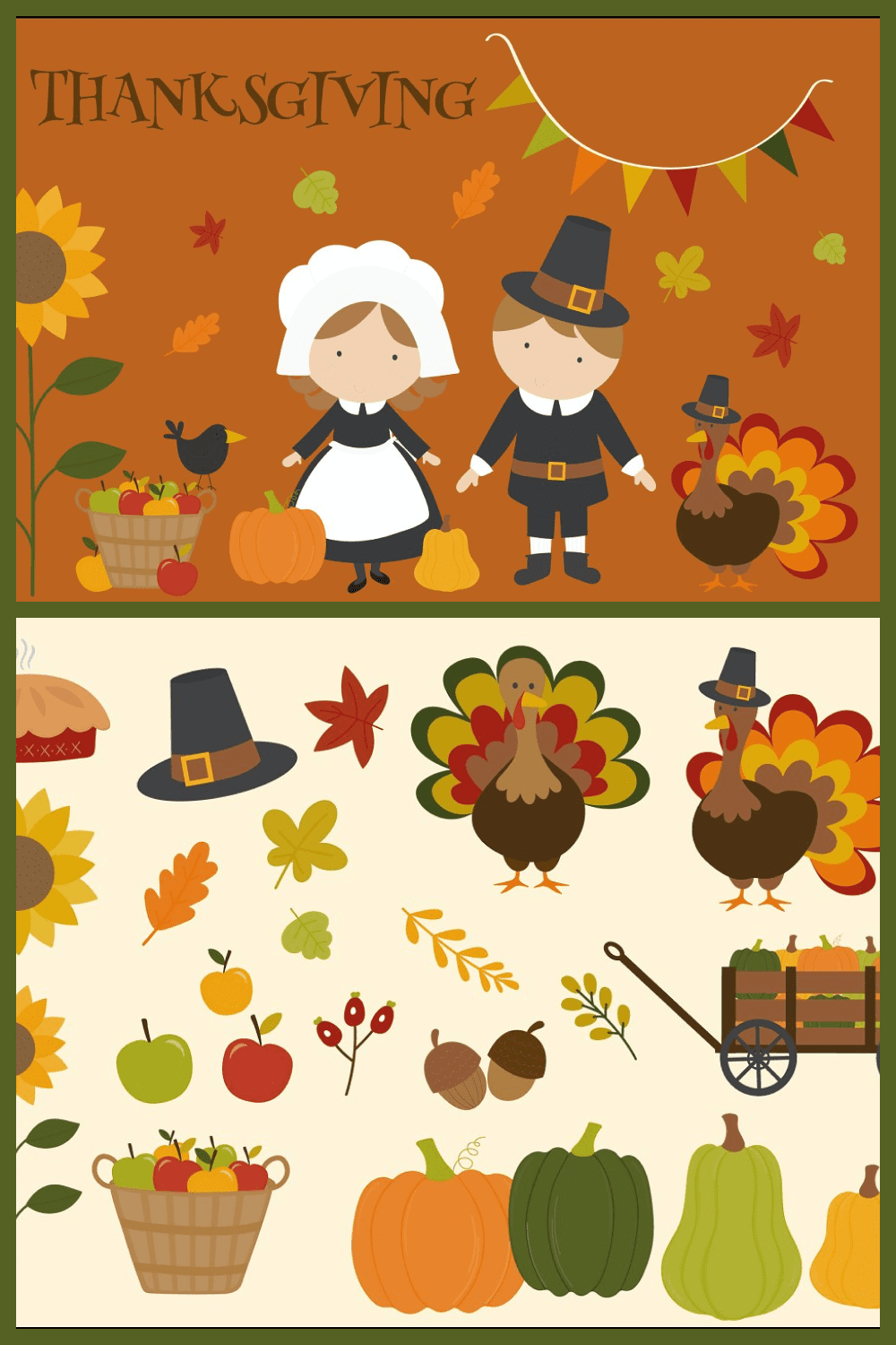 Thanksgiving clipart by Poppymoondesign.