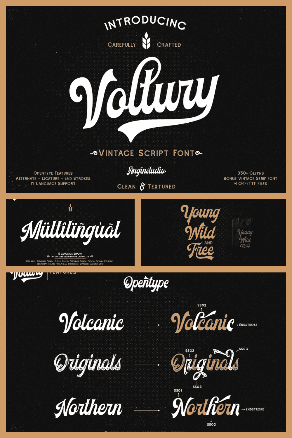 Thanksgiving voltury american vintage font duo.