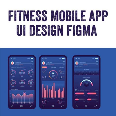 Fitness Mobile App UI Design Figma – MasterBundles