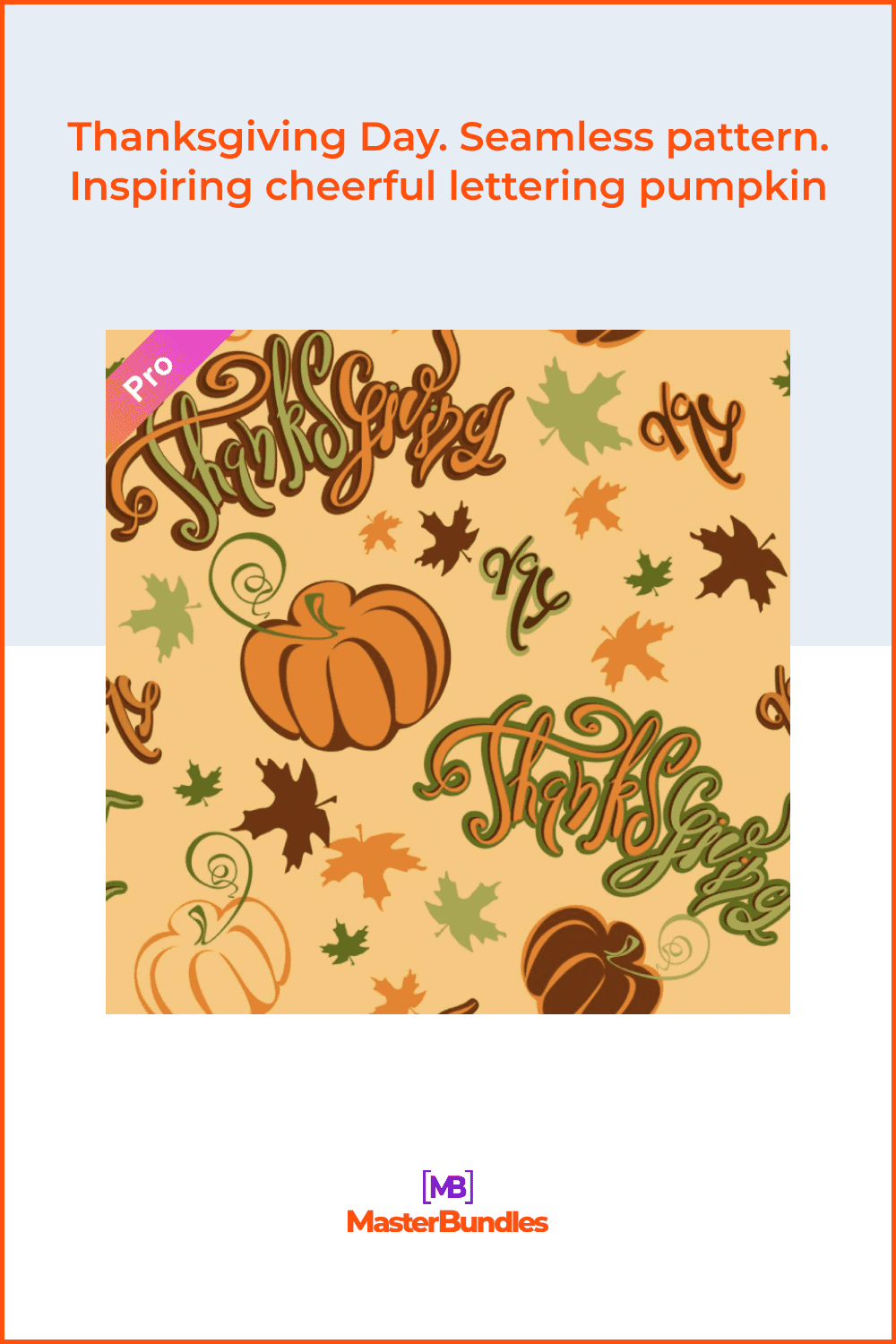 Inspiring cheerful lettering pumpkin.