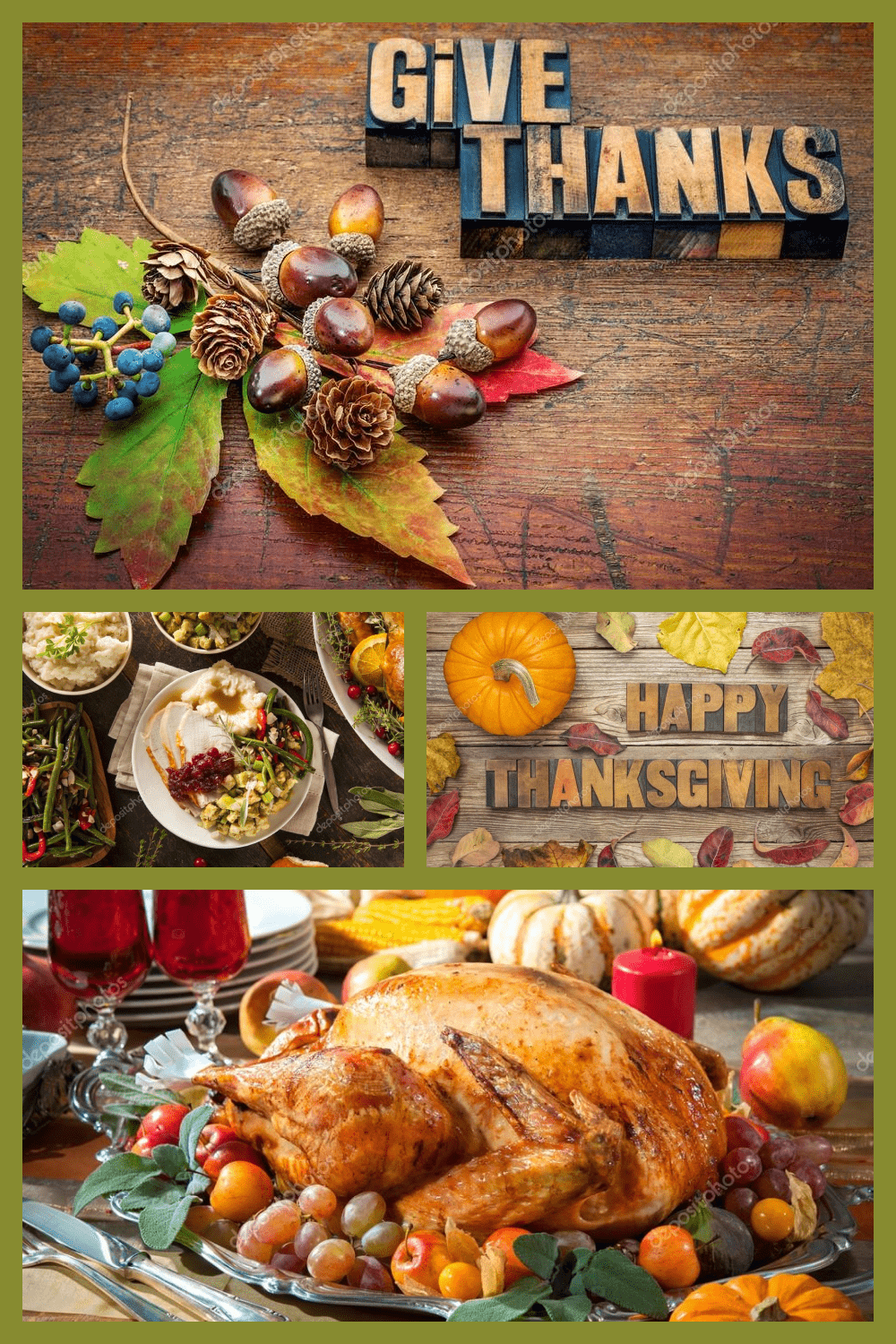 Turkey on thanksgiving.