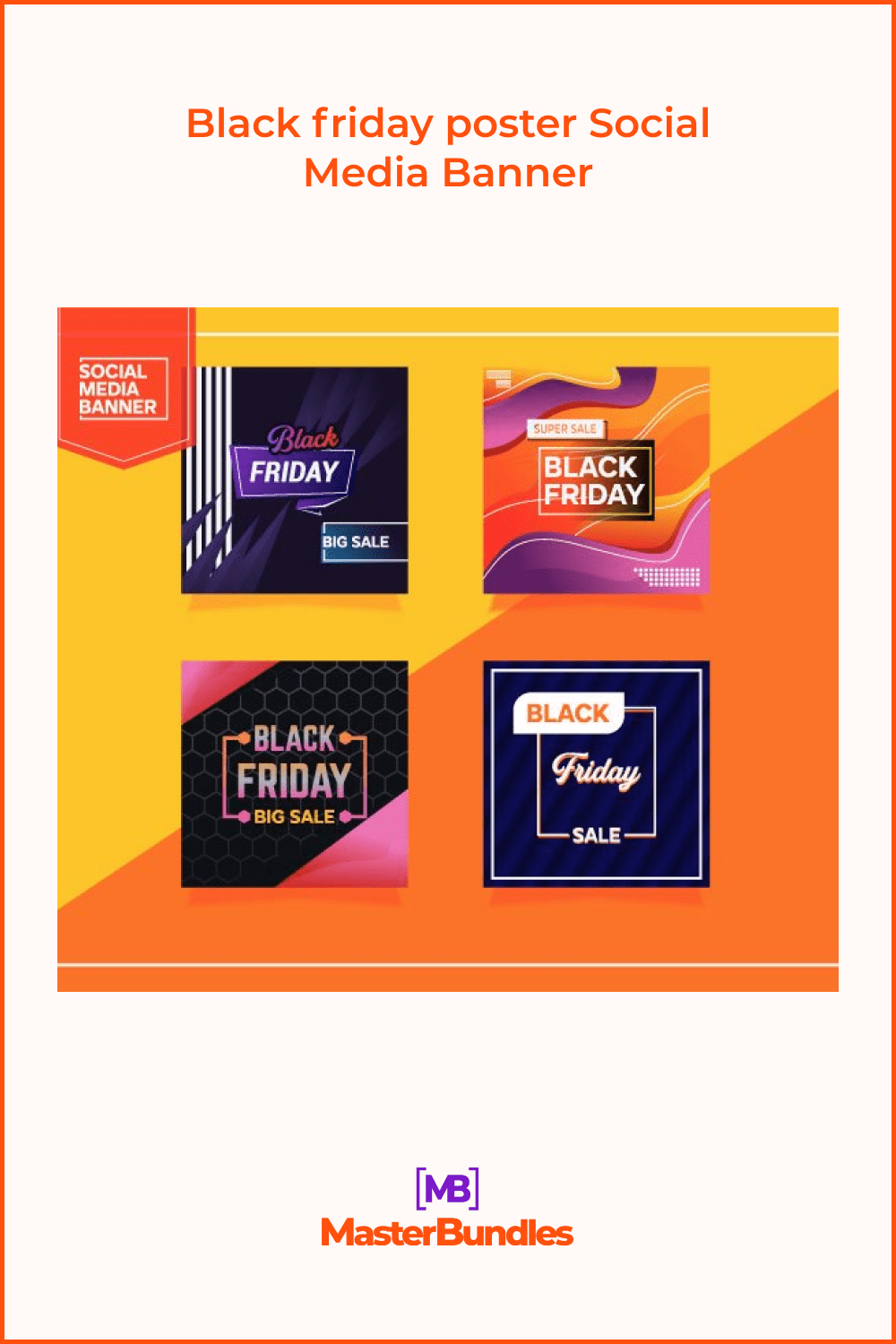 Juicy Vector Social Media Banners for Black Friday.