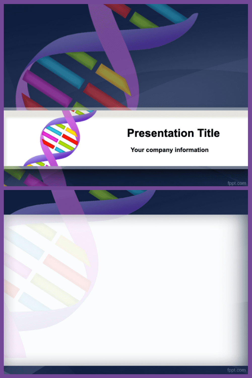 Genetics DNA sequencing powerpoint template.