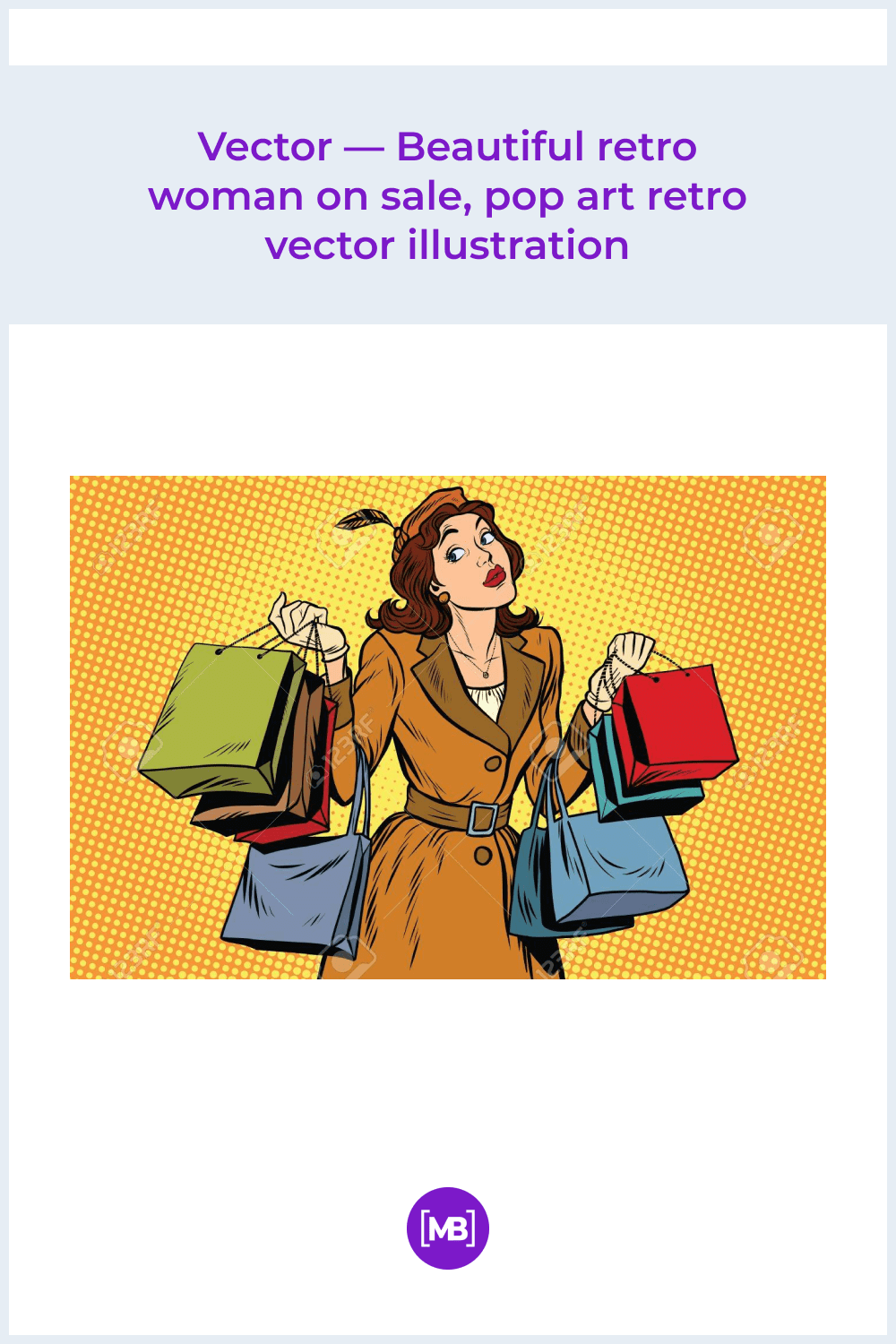 Black Friday Vector Illustration with a Woman with Bags after Shopping.