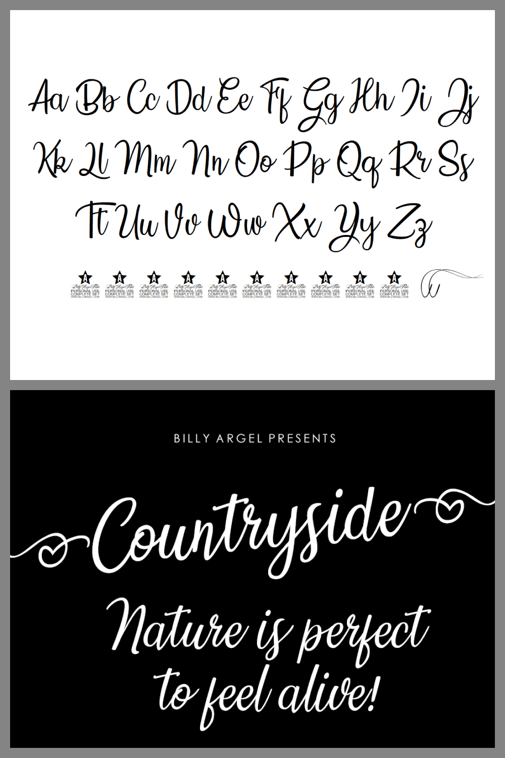 Countryside font by Billy Argel.