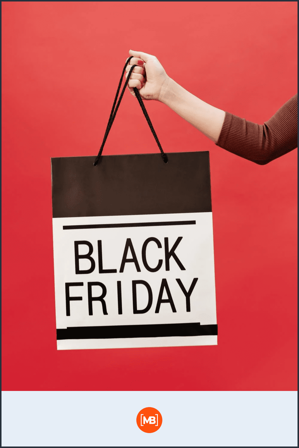 Package with Black Friday sign.