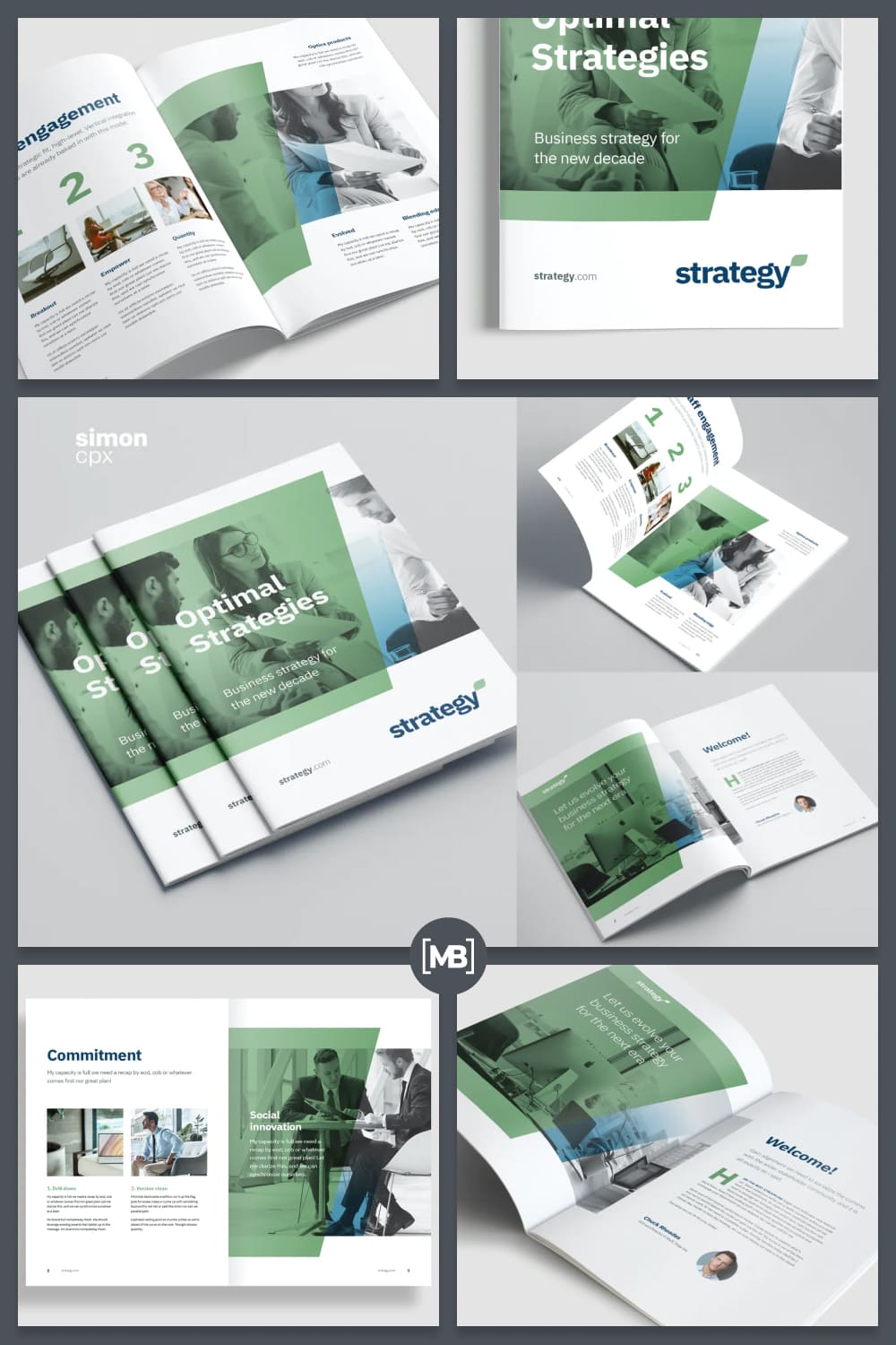 Strategy – pamphlet template.