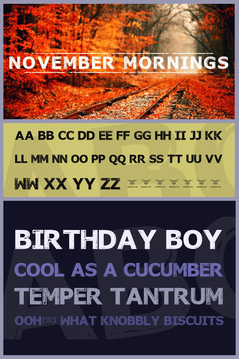 November mornings font.
