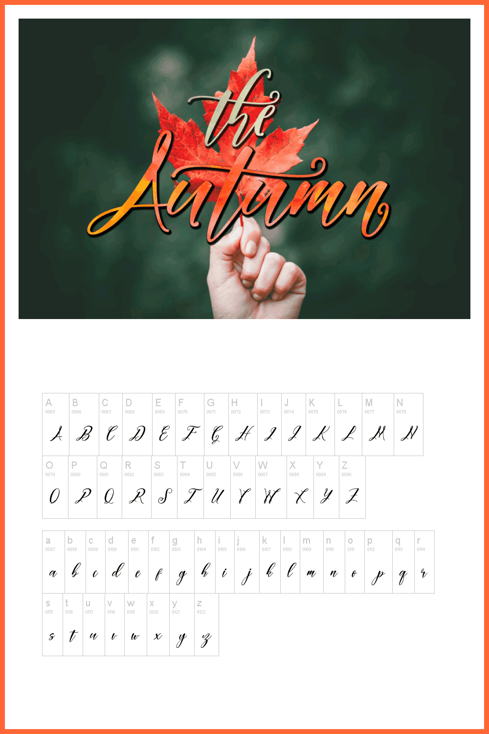 Autumn script font.