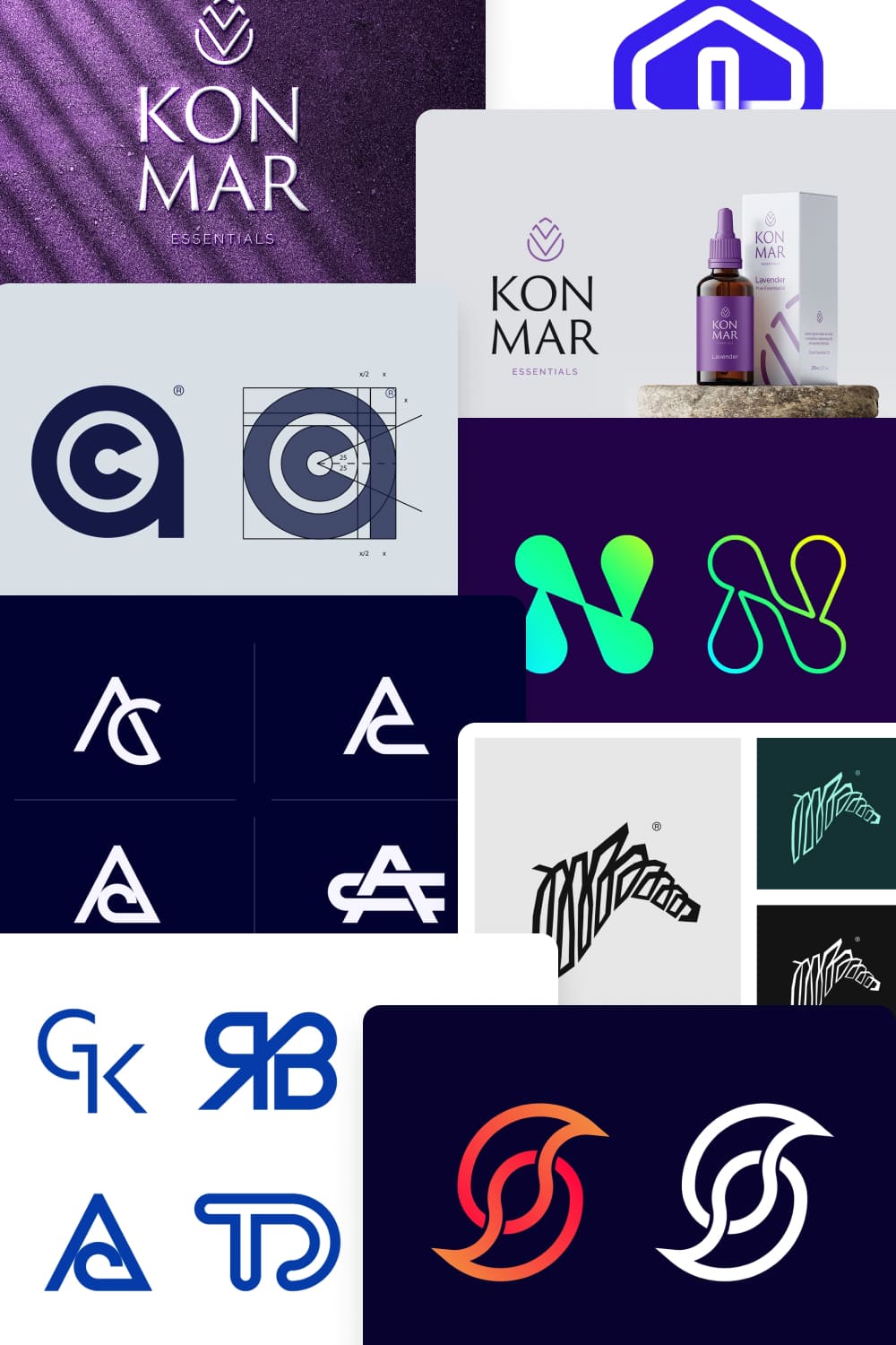 Unusual creative logos that look like a pagan banner.