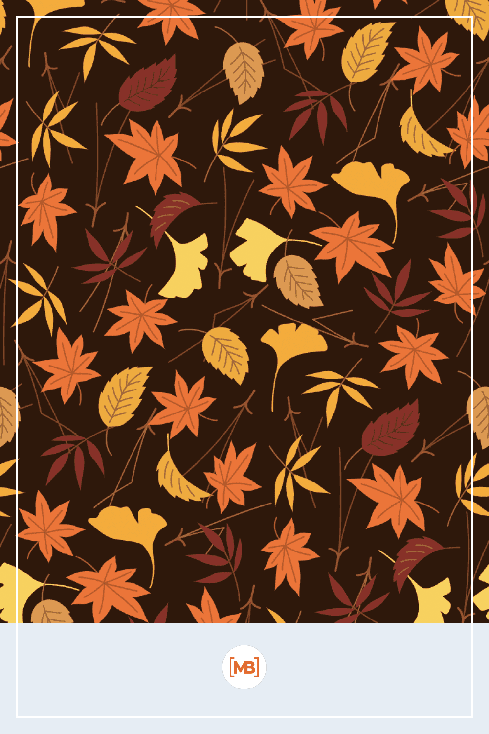 Colorful leaves vector background.