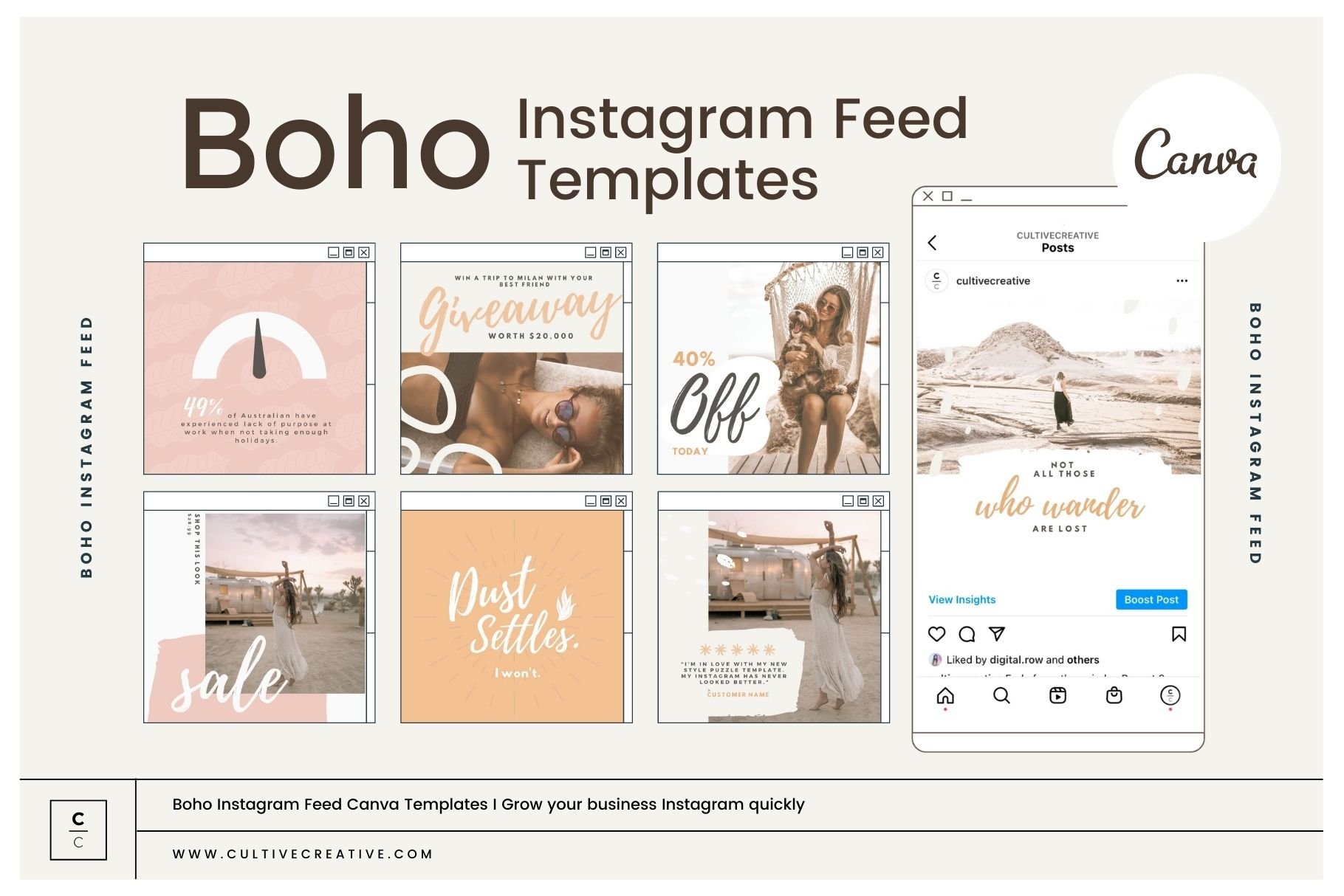 Huge collection of the Instagram feed templates.