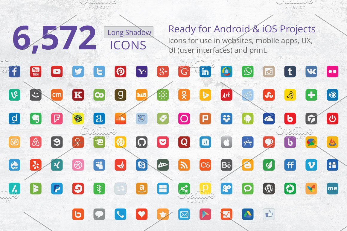 Big collection of ready icons.