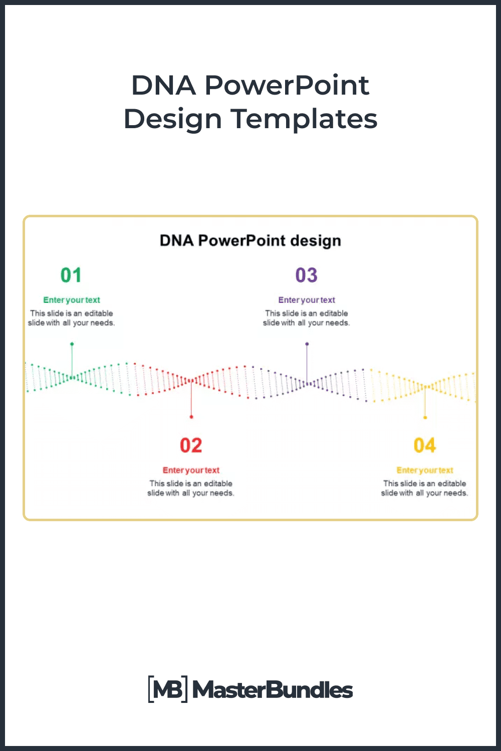 Simple DNA powerpoint design template.