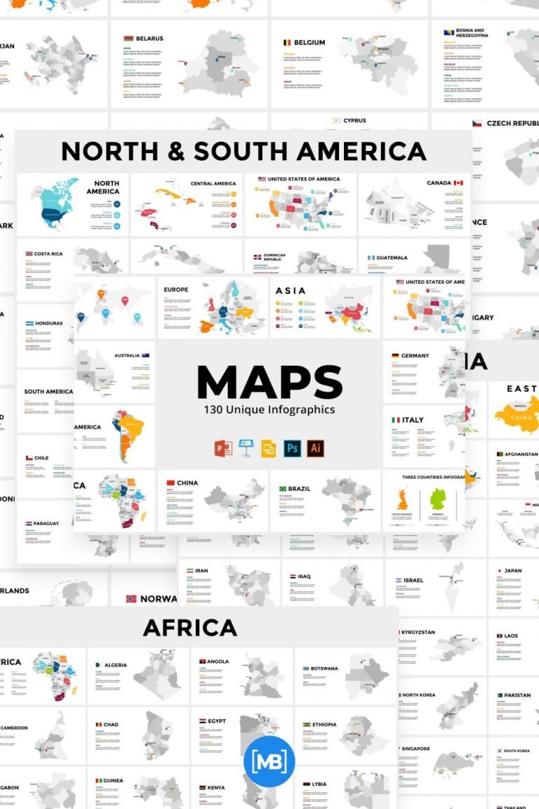20+ Best PowerPoint Map Templates for 2021 - MasterBundles