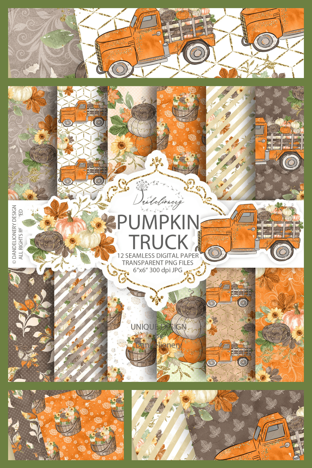 Pumpkin truck 12 background collection.