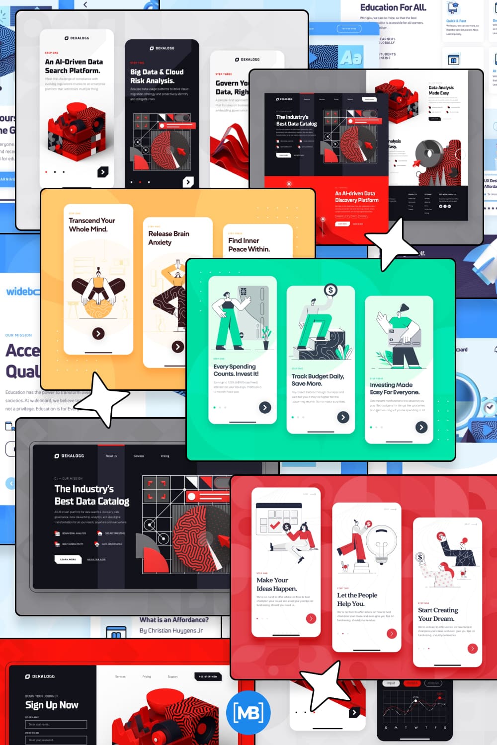 Cool illustrations and designs for your landing page.