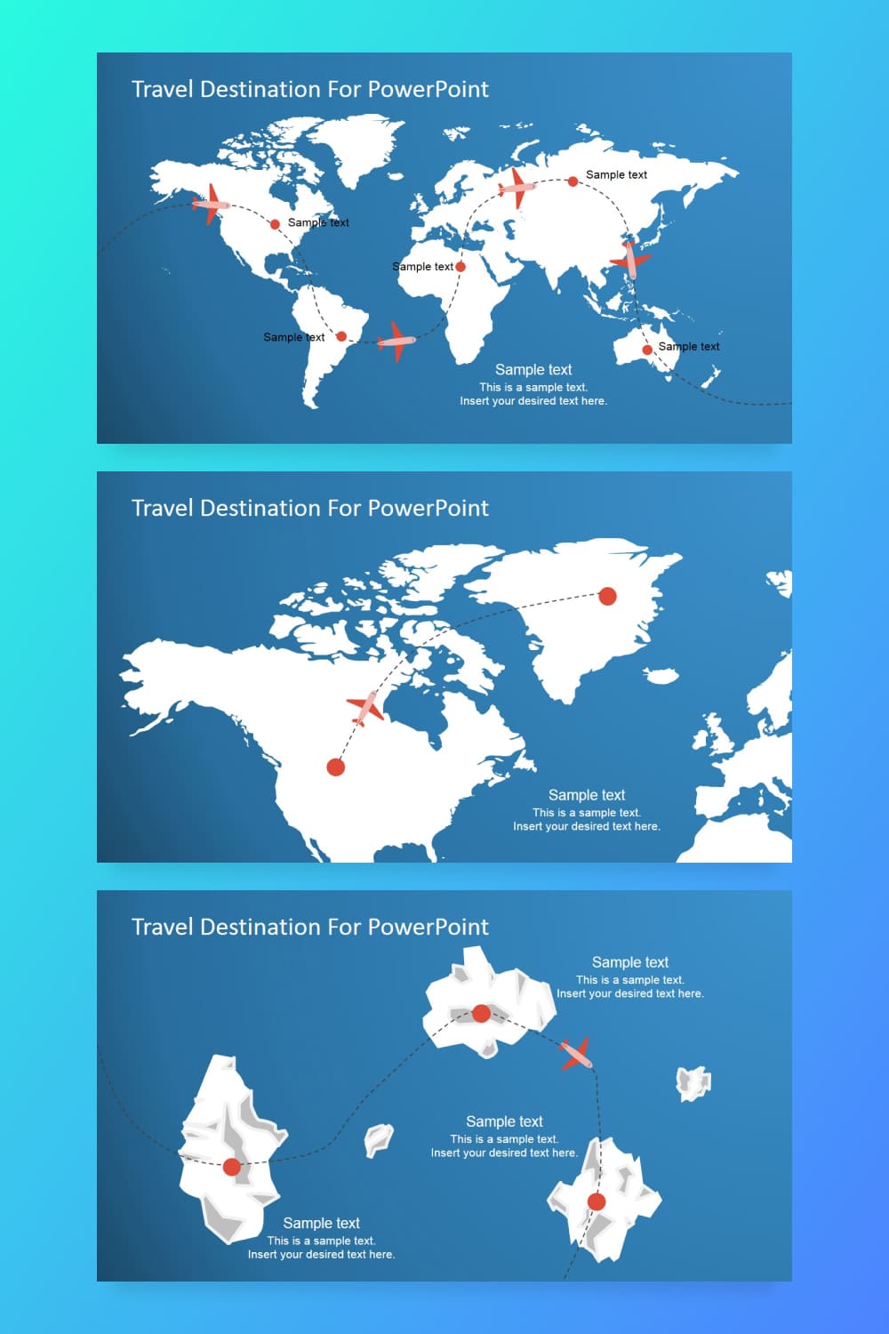 Travel destination PowerPoint templates.