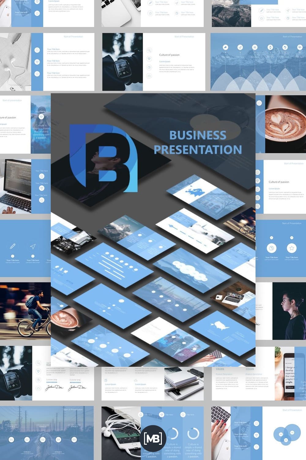 Animated business presentation powerpoint template.