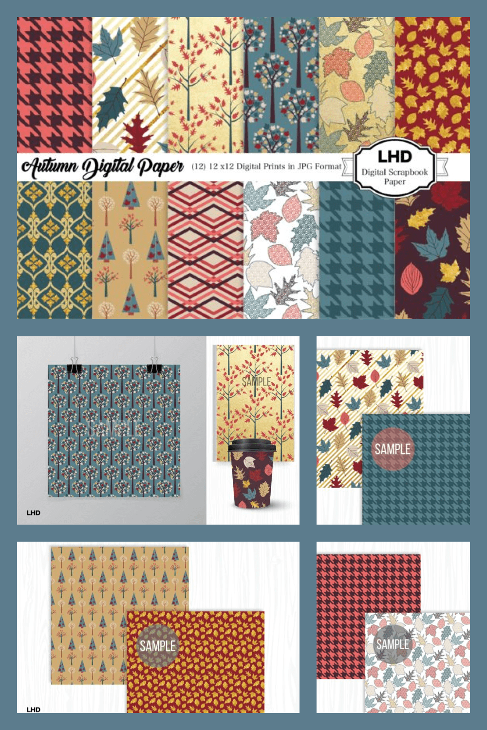 Autumn gold digital papers.