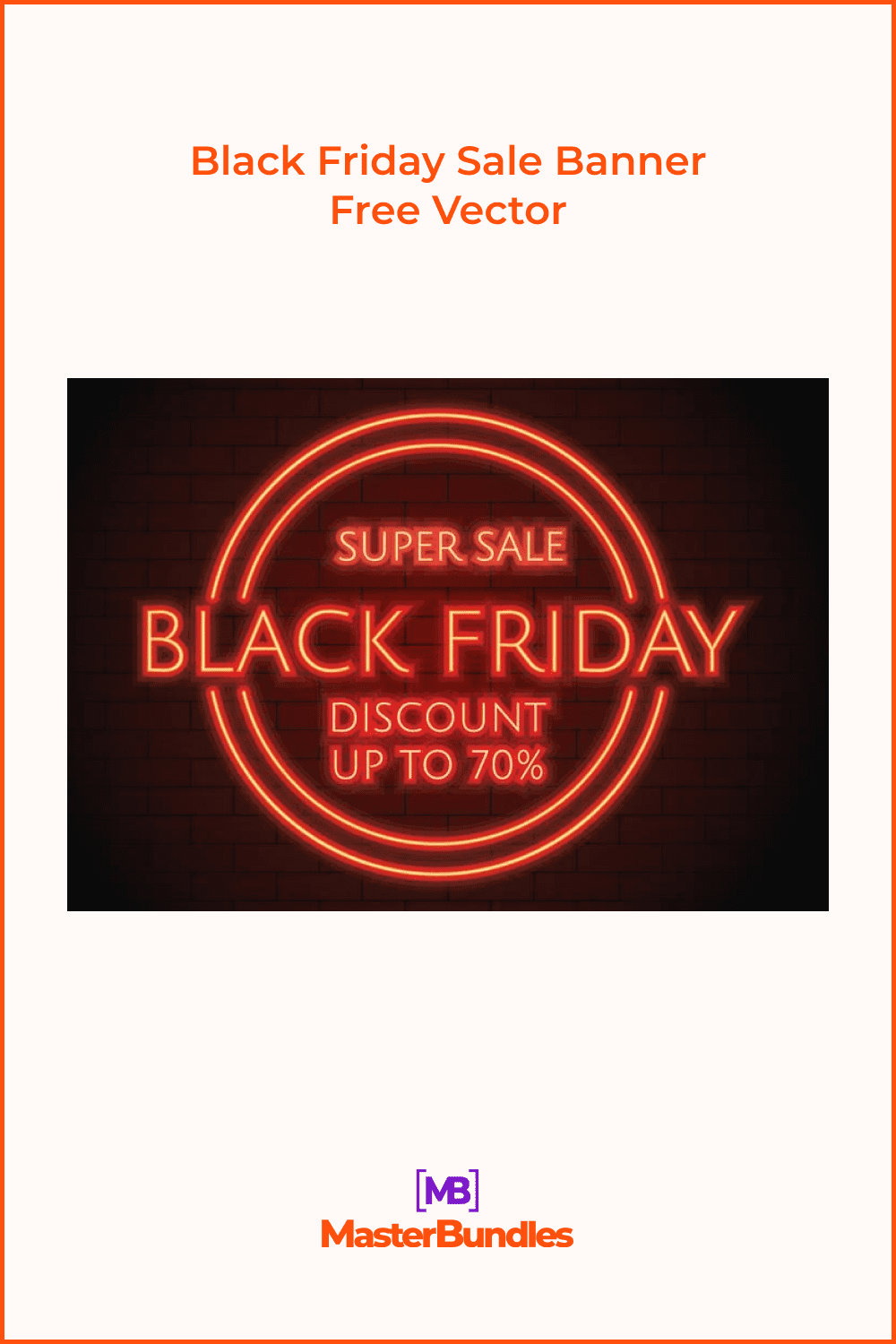 Black Friday Banner with Red Neon Letters.