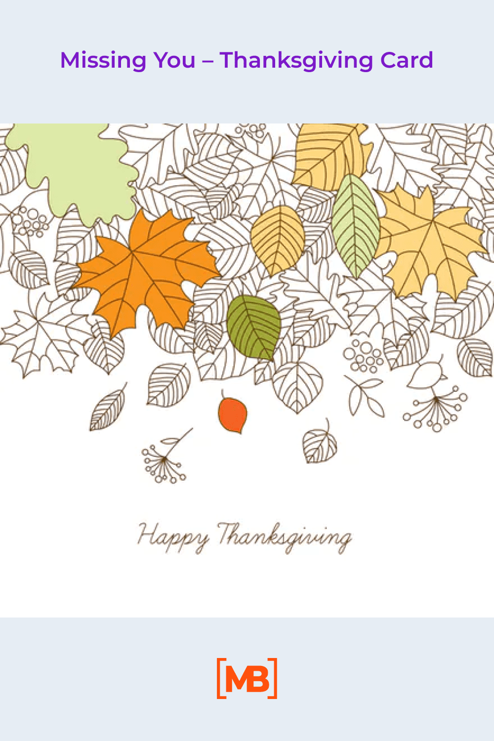 Missing you - Thanksgiving card.