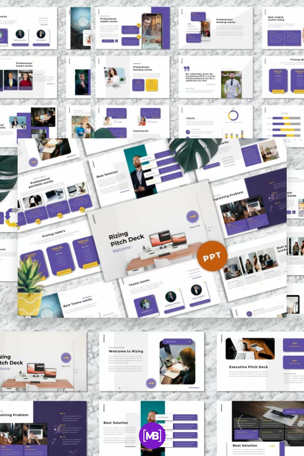 Rizing - pitch deck powerpoint template.