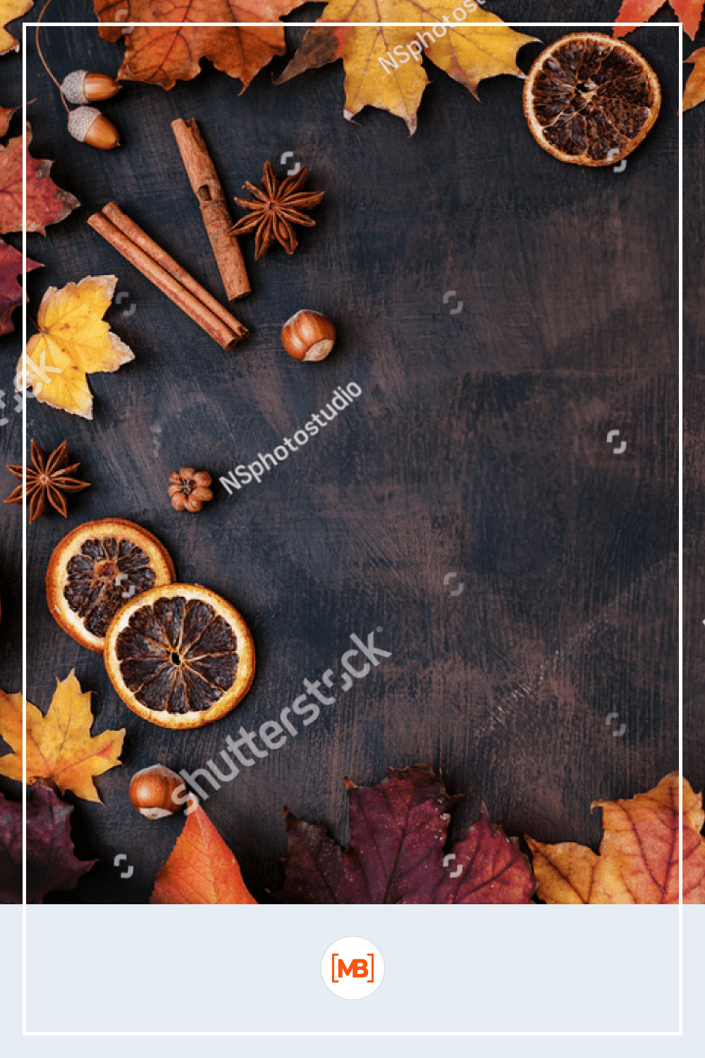Autumn background with candied oranges.