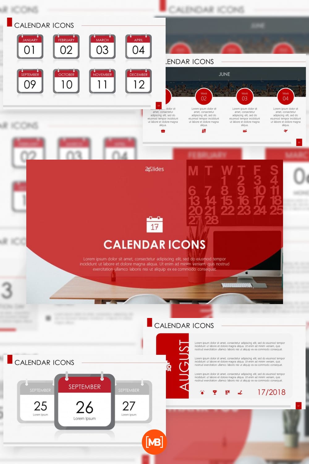 Calendar icons template pack.
