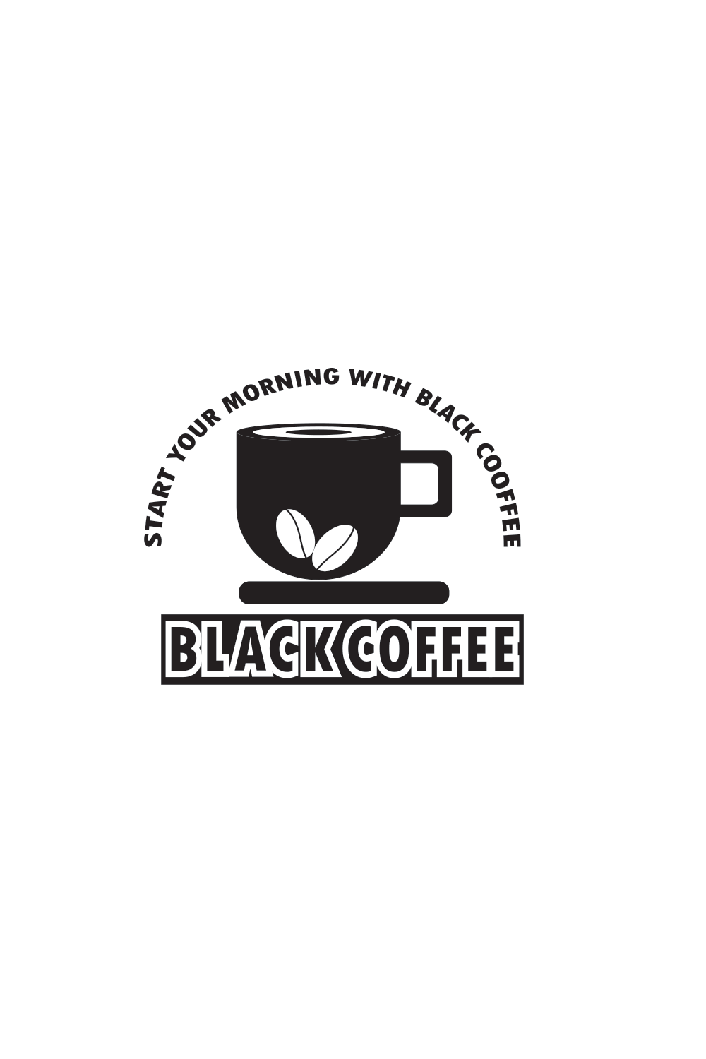 Black Coffee Logo Template.