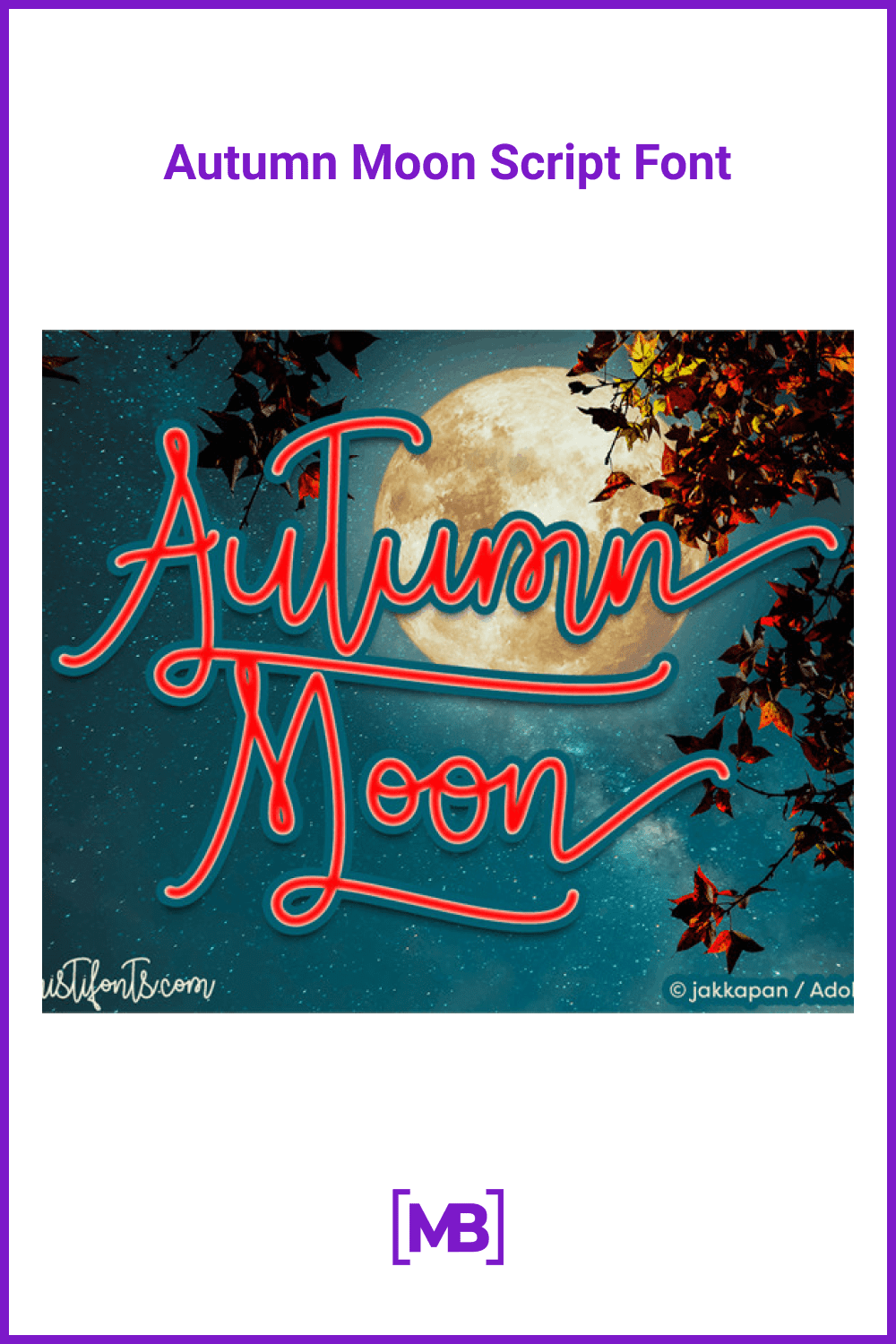 Autumn Moon Script Font.