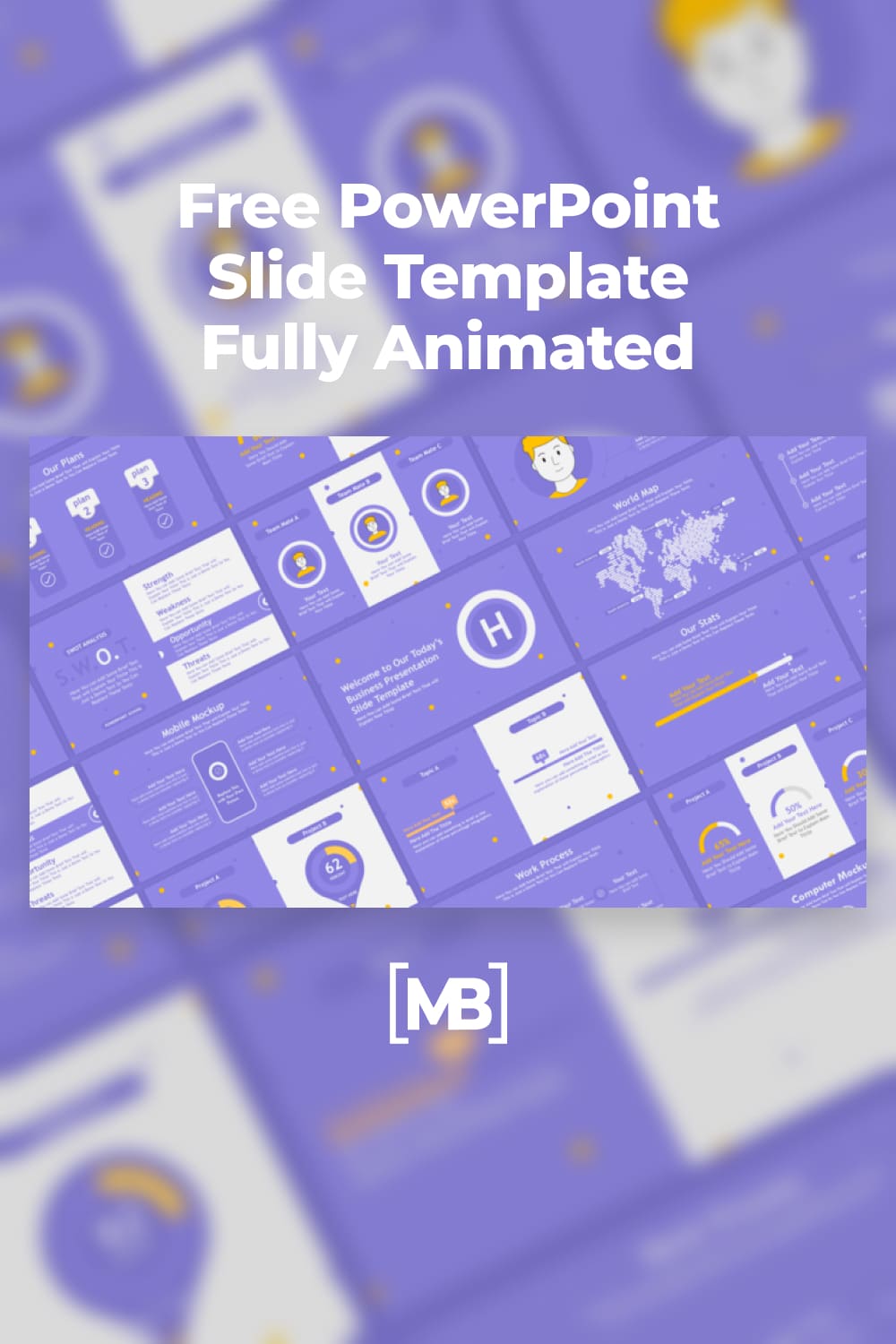 Free powerpoint slide template fully animated.