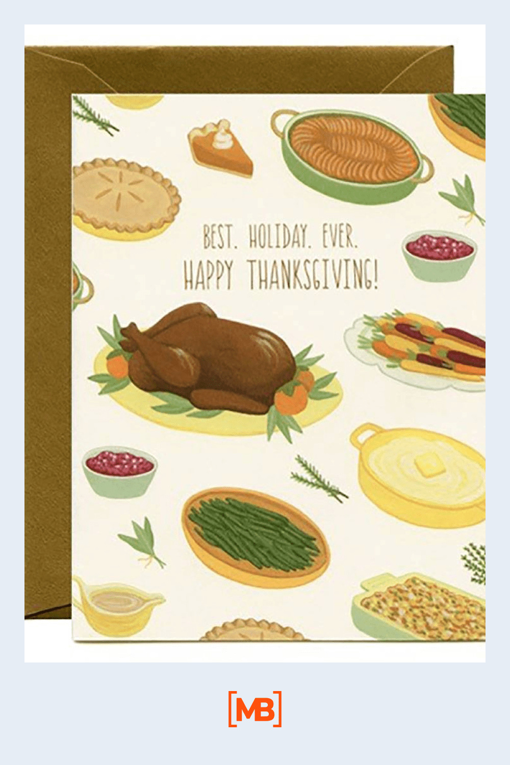 Thanksgiving dinner greeting card.