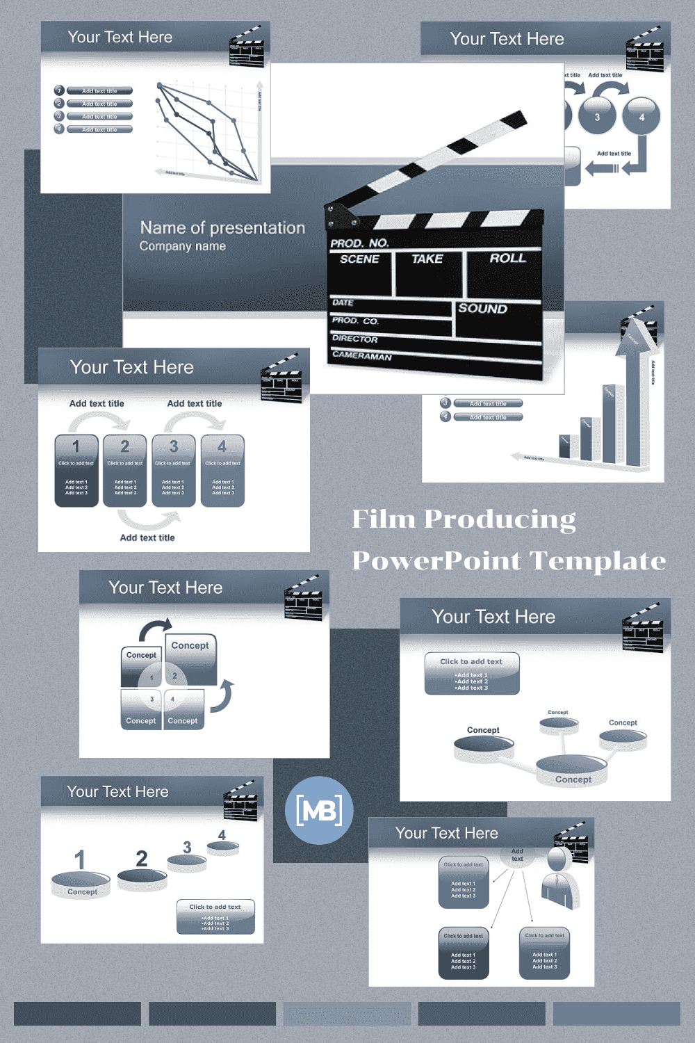 Film producing powerpoint template.