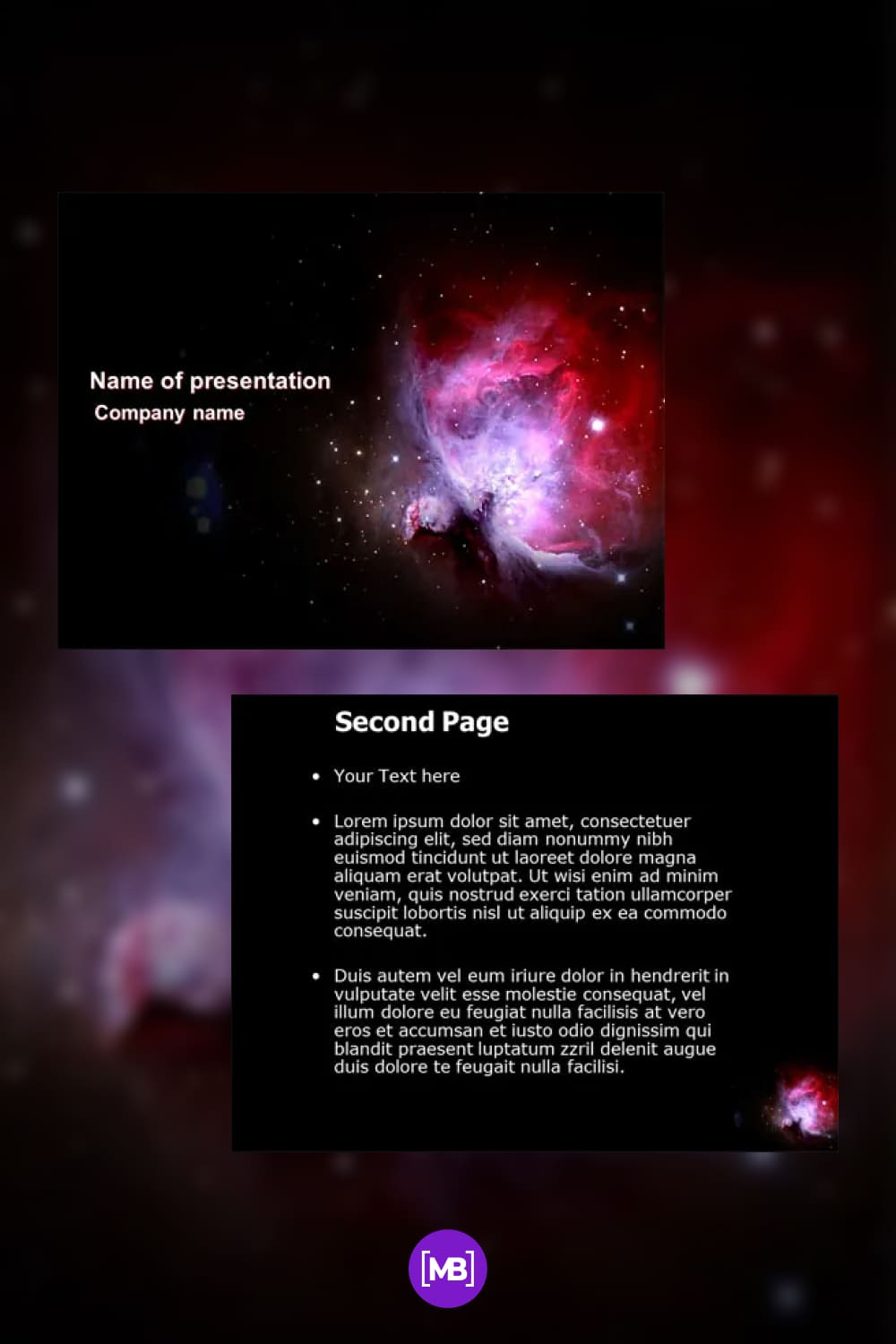 Nebula powerpoint template and google slides theme.