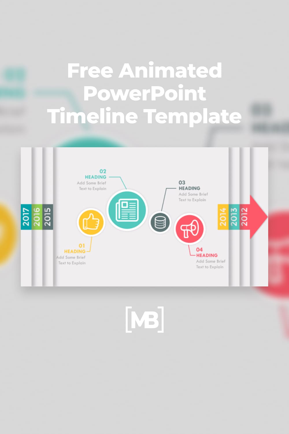 Free animated powerpoint timeline template.