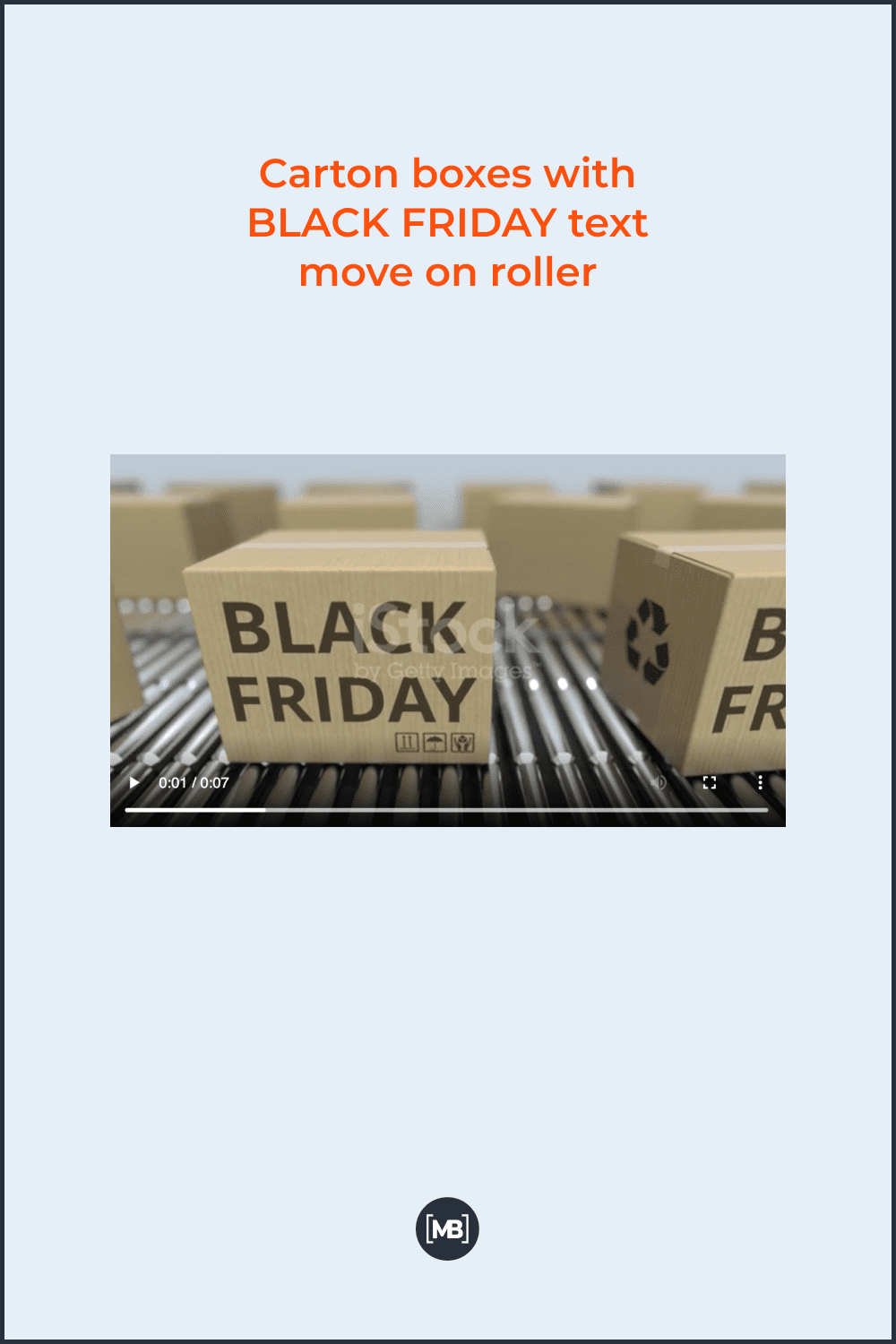 Carton boxes with Black Friday text move on roller.
