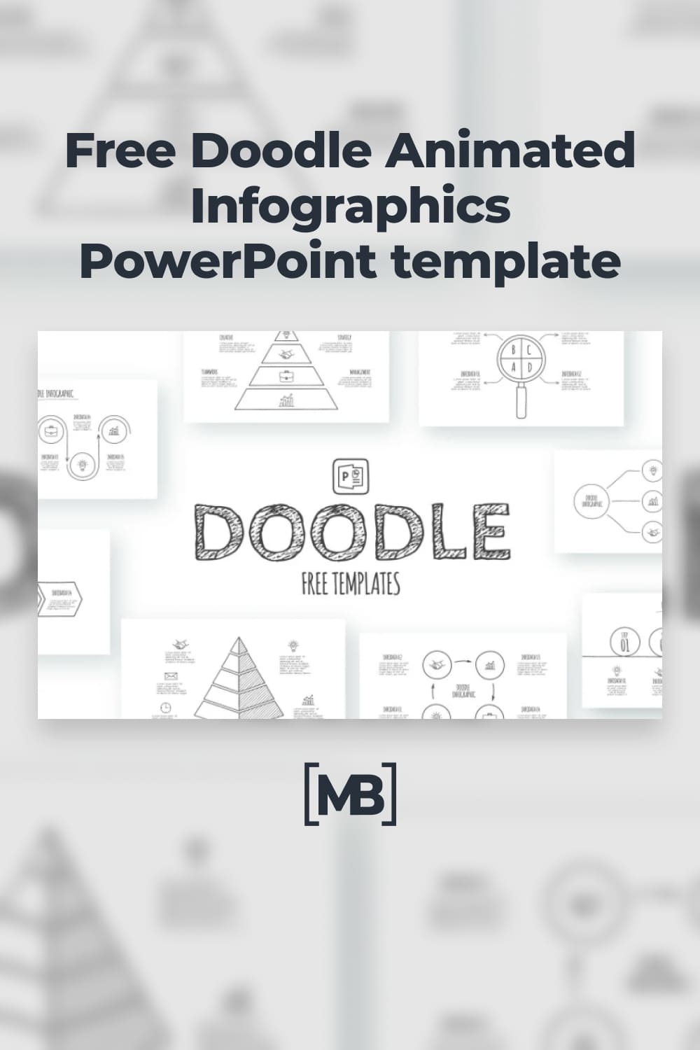 Free doodle animated infographics powerpoint template.