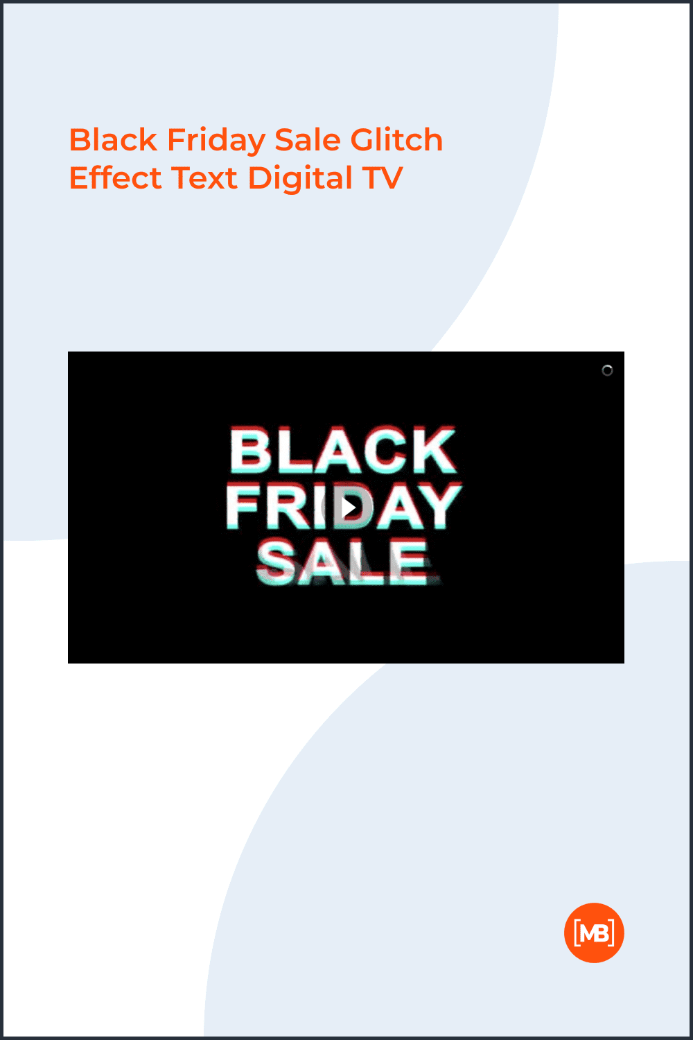 Black Friday sale glitch effect text digital TV.