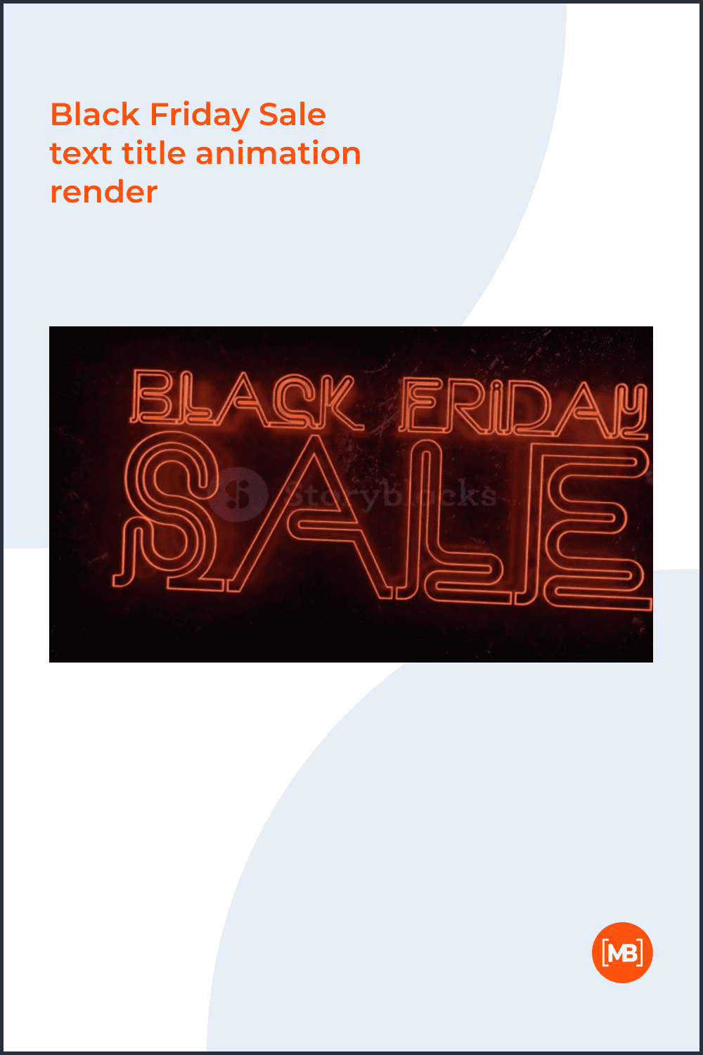 Black Friday sale text title animation render.
