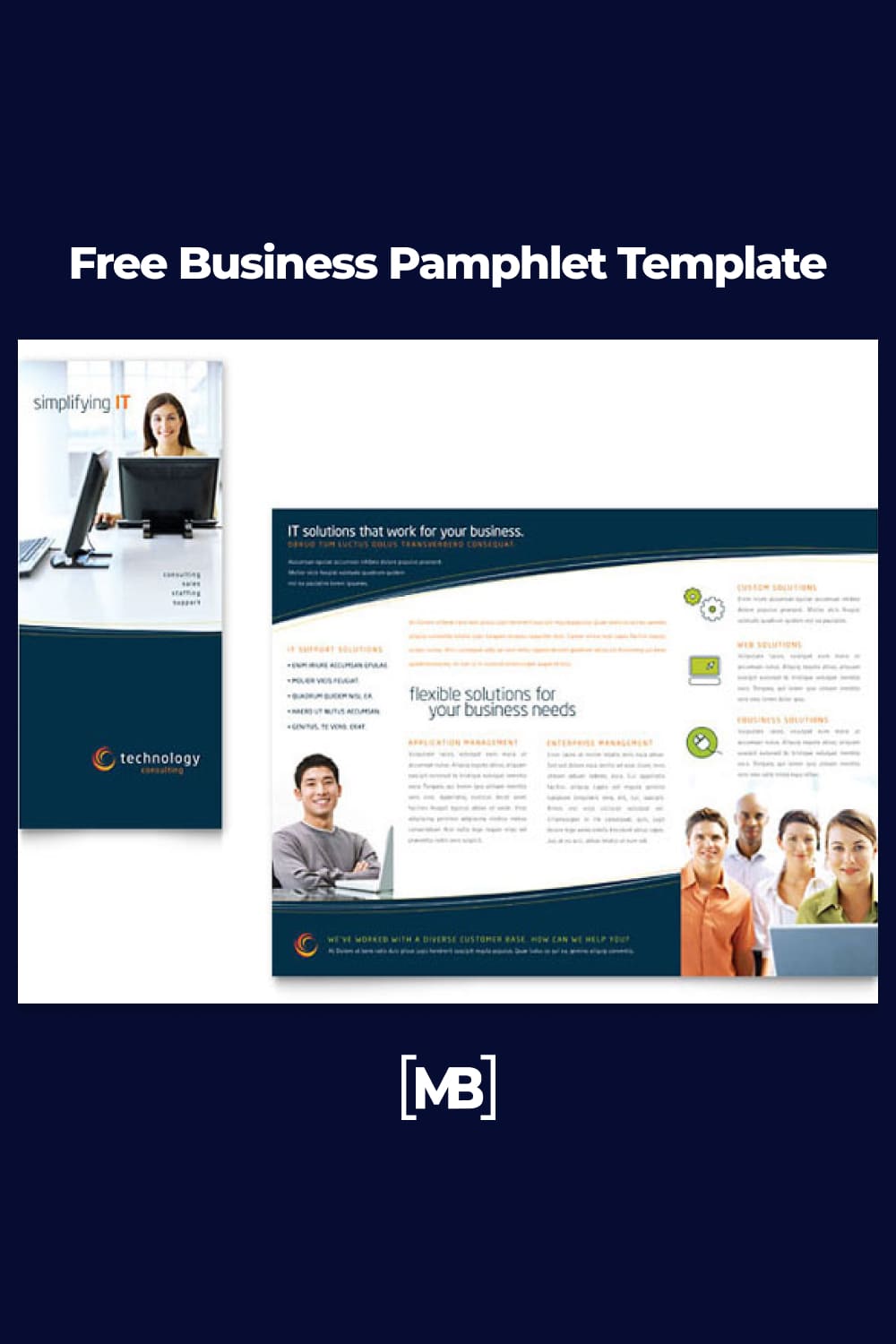 Business pamphlet template.