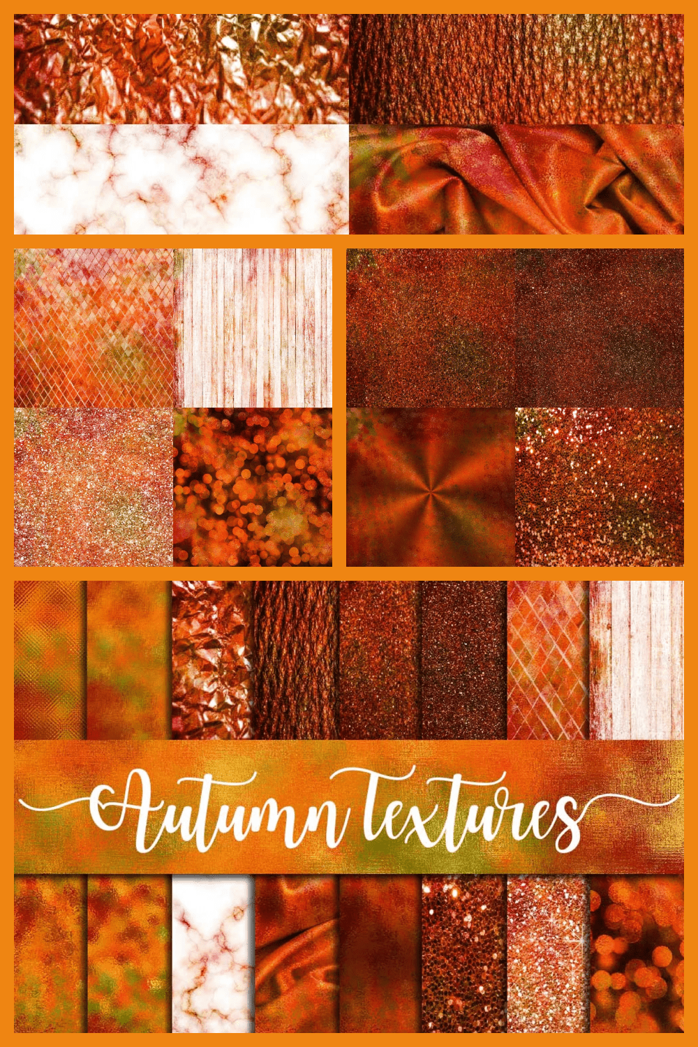 Autumn textures digital papers collection.