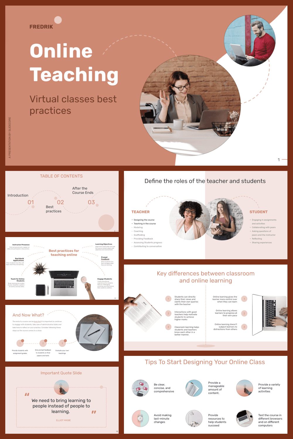 Fredrik – online teaching presentation template.