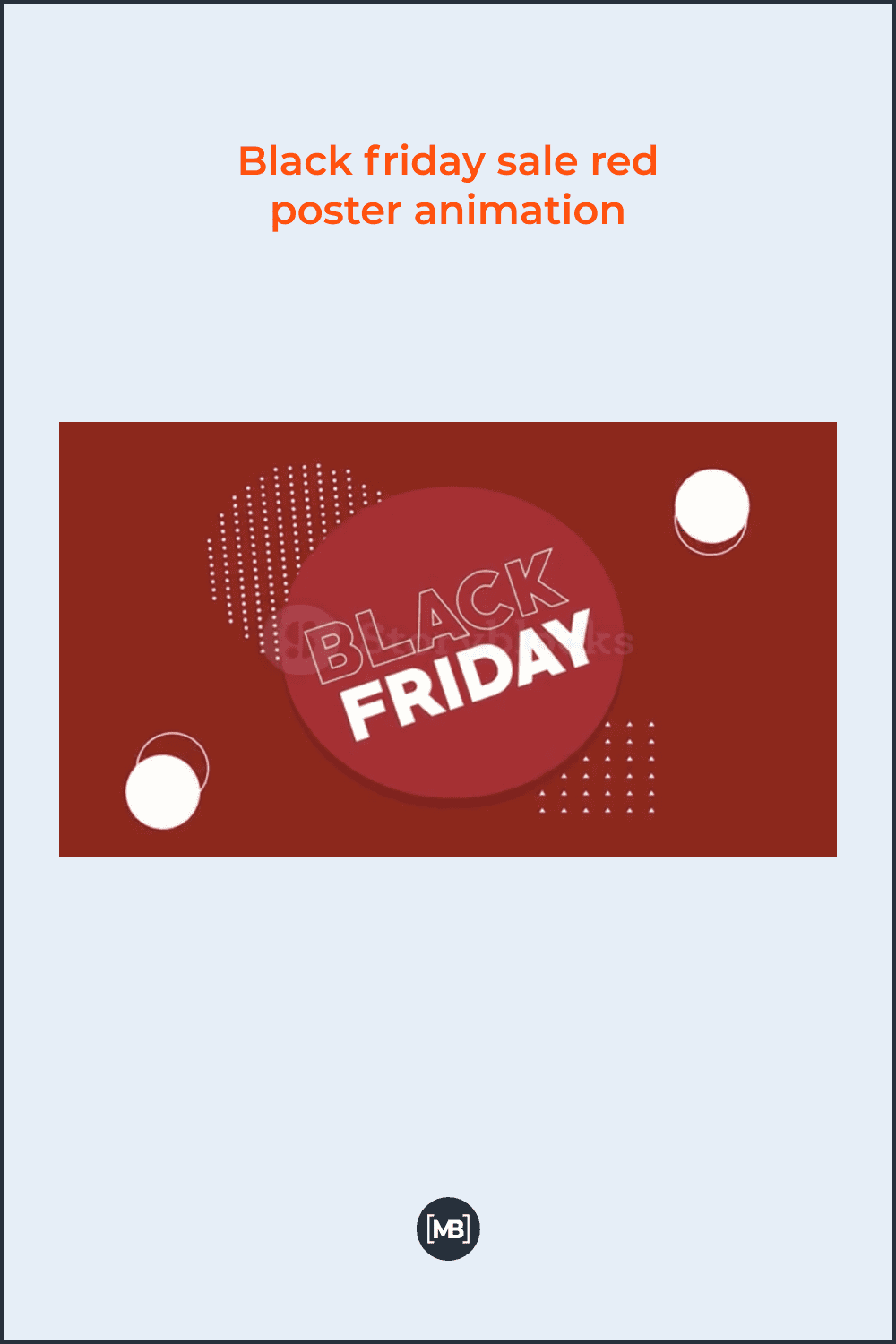 Black Friday sale red poster animation.