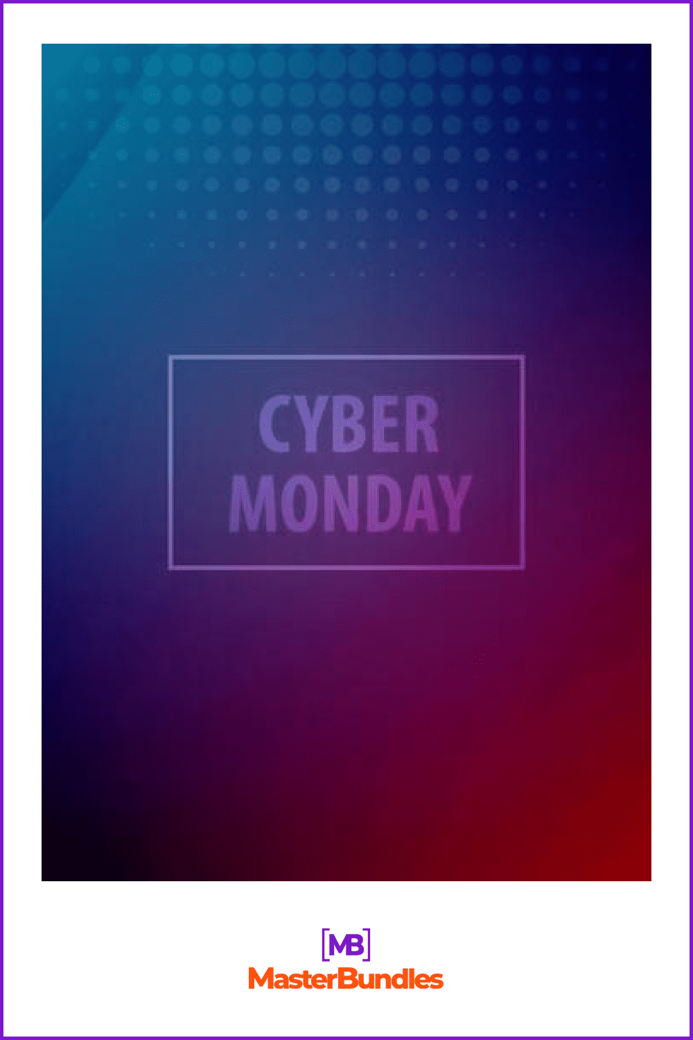 Minimalistic Cyber Monday Banner with Dark Gradient Background.