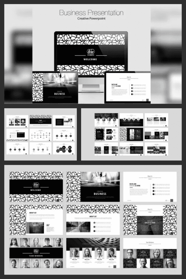 10+ Best Black and White Powerpoint Templates for 2021